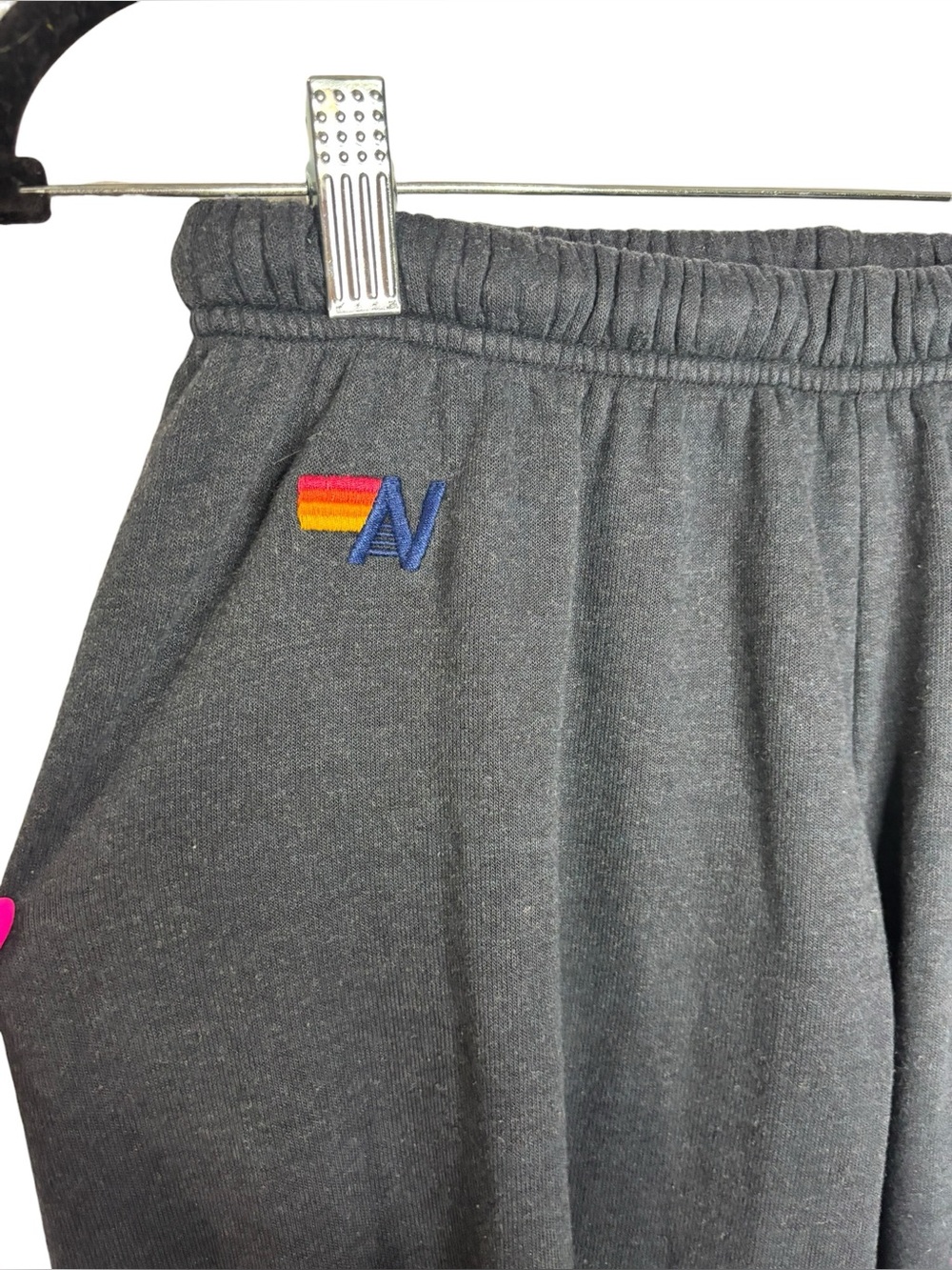 Aviator Nation Ombré Lightning Bolt Jogger Sweatpants Large Casual Loungewear - Picture 5 of 13